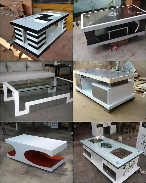 Glass-top centre tables – Living, Dining & Study by Varnika Furnitures and Aluminium Works, Lucknow