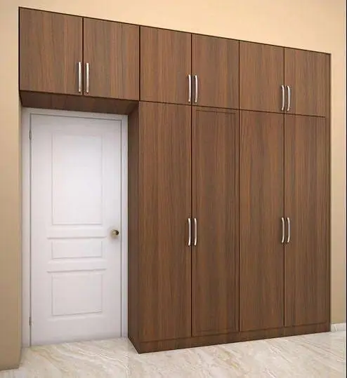 Walnut wardrobe with loft storage – Wardrobe by Varnika Furnitures and Aluminium Works, Lucknow
