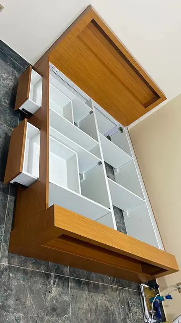 Wardrobe internals being fitted on site – Wardrobe by Varnika Furnitures and Aluminium Works, Lucknow